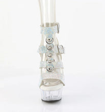 Load image into Gallery viewer, Tacones Pleaser DELIGHT-656RS Plata Transparente
