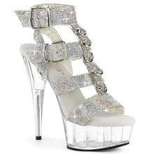 Load image into Gallery viewer, Tacones Pleaser DELIGHT-656RS Plata Transparente
