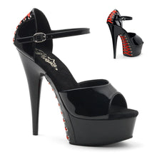 Cargar imagen en el visor de la galería, Tacones Pleaser DELIGHT-660FH Negro Charol (rojo
