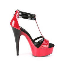 Cargar imagen en el visor de la galería, Tacones Pleaser DELIGHT-663 Rojo Negro Charol
