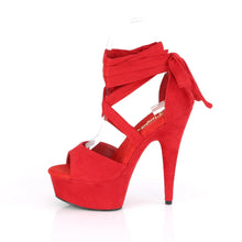 Cargar imagen en el visor de la galería, Tacones Pleaser DELIGHT-679 Rojo Faux Suede
