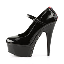 Load image into Gallery viewer, Zapatos Pleaser DELIGHT-687FH Negro Rojo Charol
