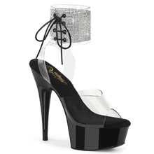 Load image into Gallery viewer, Tacones Pleaser DELIGHT-691-2RS Transparente Negro
