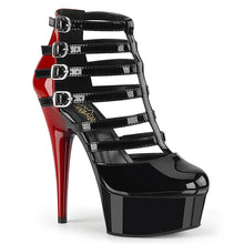 Cargar imagen en el visor de la galería, Tacones Pleaser DELIGHT-695 Negro Rojo Charol
