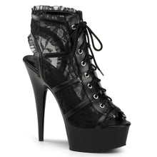 Cargar imagen en el visor de la galería, Tacones Pleaser DELIGHT-696LC Negro Lace
