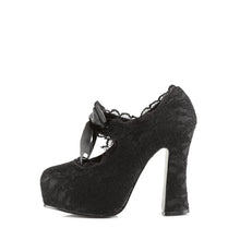Load image into Gallery viewer, Zapatos con plataforma Demonia DEMON-11 Negro Satin-Negro Lace
