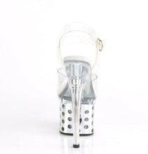 Cargar imagen en el visor de la galería, Tacones Pleaser DISCOLITE-708DOTS Transparente Plata Cromo
