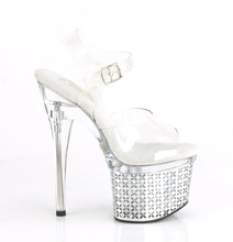 Load image into Gallery viewer, Tacones Pleaser DISCOLITE-708FLP Transparente Plata Cromo
