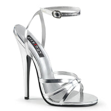 Load image into Gallery viewer, Tacones Devious DOMINA-108 Plata Pu
