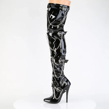 Cargar imagen en el visor de la galería, Botas Devious DOMINA-3027 Negro Charol
