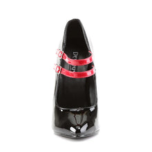 Cargar imagen en el visor de la galería, Tacones Devious DOMINA-442 Negro Rojo Charol
