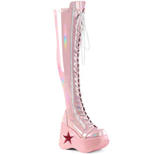 Load image into Gallery viewer, Botas (Over the Knee) Demonia DYNAMITE-300 B. Rosa Stretch Holo
