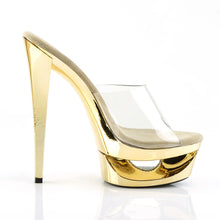 Load image into Gallery viewer, Tacones Pleaser ECLIPSE-601DM Transparente Dorado Cromo
