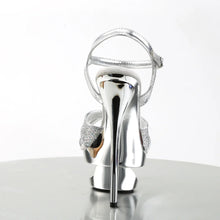 Cargar imagen en el visor de la galería, Tacones Pleaser ECLIPSE-619G Plata Gltr Cromo
