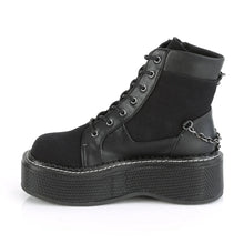 Load image into Gallery viewer, Botines Demonia EMILY-114 Negro Canvas-Piel vegana
