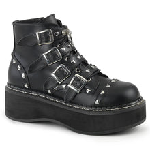 Load image into Gallery viewer, Botines Demonia EMILY-315 Negro Piel vegana
