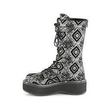 Carregar imagem no visualizador da galeria, Botas Demonia EMILY-322 Negro-Plata Faux Nubuck Leather
