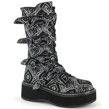 Carregar imagem no visualizador da galeria, Botas Demonia EMILY-322 Negro-Plata Faux Nubuck Leather
