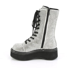 Load image into Gallery viewer, Botas Demonia EMILY-362 Plata Piel vegana-Rhinstone

