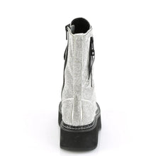 Load image into Gallery viewer, Botas Demonia EMILY-362 Plata Piel vegana-Rhinstone
