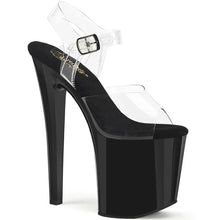 Cargar imagen en el visor de la galería, Tacones Pleaser ENCHANT-708 Transparente Negro
