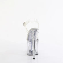 Cargar imagen en el visor de la galería, Tacones Pleaser ENCHANT-708AQUA-04 Transparente Plata Purpurina
