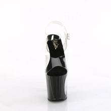 Cargar imagen en el visor de la galería, Tacones Pleaser ENCHANT-708LT-CIRCLE Transparente Negro Plata
