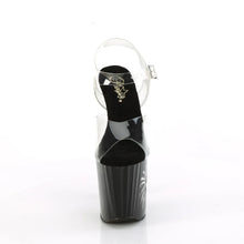 Cargar imagen en el visor de la galería, Tacones Pleaser ENCHANT-708LT-PINWHE Transparente Negro Plata
