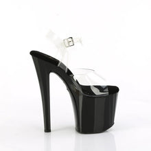 Cargar imagen en el visor de la galería, Tacones Pleaser ENCHANT-708LT-STAR Transparente Negro Plata

