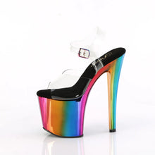 Load image into Gallery viewer, Tacones Pleaser ENCHANT-708RC Transparente Rainbow Cromo
