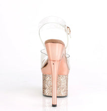 Carregar imagem no visualizador da galeria, Tacones Pleaser ESTEEM-708CHLG Transparente Oro Rosa
