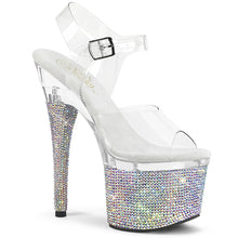 Load image into Gallery viewer, Tacones Pleaser ESTEEM-708DM Transparente Plata
