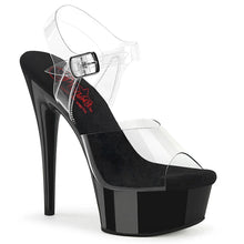 Cargar imagen en el visor de la galería, Tacones Pleaser EXCITE-608 Transparente Negro
