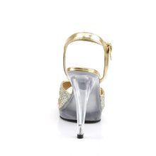 Cargar imagen en el visor de la galería, Tacones Fabulicious FLAIR-419(G) Dorado Purpurina Transparente
