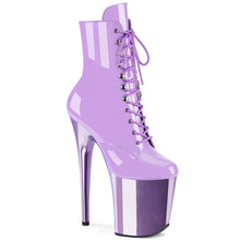 Cargar imagen en el visor de la galería, Botas Pleaser FLAMINGO-1020 - Lavanda charol / Cromo lavanda
