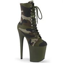 Cargar imagen en el visor de la galería, Tacones Pleaser FLAMINGO-1020CAMO Verde Camo Fabric
