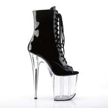 Cargar imagen en el visor de la galería, Botas Pleaser FLAMINGO-1021 - Negro charol / Transparente
