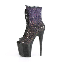 Cargar imagen en el visor de la galería, Tacones Pleaser FLAMINGO-1021OMBG Morado Purpurina Negro
