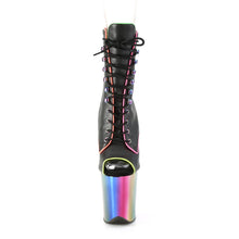 Cargar imagen en el visor de la galería, Tacones Pleaser FLAMINGO-1021RC-02 Negro Charol Rainbow
