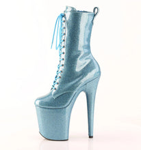 Cargar imagen en el visor de la galería, Tacones Pleaser FLAMINGO-1040GP B. Azul Purpurina
