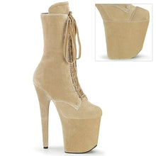 Cargar imagen en el visor de la galería, Tacones Pleaser FLAMINGO-1045VEL Crema Velvet M
