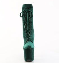 Carregar imagem no visualizador da galeria, Tacones Pleaser FLAMINGO-1045VEL Emerald Verde Velvet

