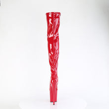 Cargar imagen en el visor de la galería, Botas Pleaser FLAMINGO-3000 - Rojo charol elástico / Rojo
