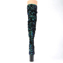 Cargar imagen en el visor de la galería, Tacones Pleaser FLAMINGO-3004 Verde Iridescent Sequins
