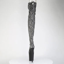 Cargar imagen en el visor de la galería, Tacones Pleaser FLAMINGO-3008SP-BT Gris Negro Snake
