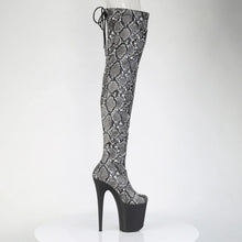 Cargar imagen en el visor de la galería, Tacones Pleaser FLAMINGO-3008SP-BT Gris Negro Snake
