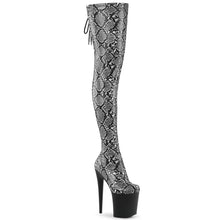 Cargar imagen en el visor de la galería, Tacones Pleaser FLAMINGO-3008SP-BT Gris Negro Snake
