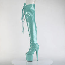Cargar imagen en el visor de la galería, Tacones Pleaser FLAMINGO-3021GP Aguamarina Purpurina Charol

