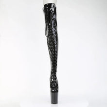 Cargar imagen en el visor de la galería, Tacones Pleaser FLAMINGO-3021GP Negro Purpurina Charol
