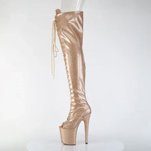 Load image into Gallery viewer, Tacones Pleaser FLAMINGO-3021GP Dorado Purpurina Charol

